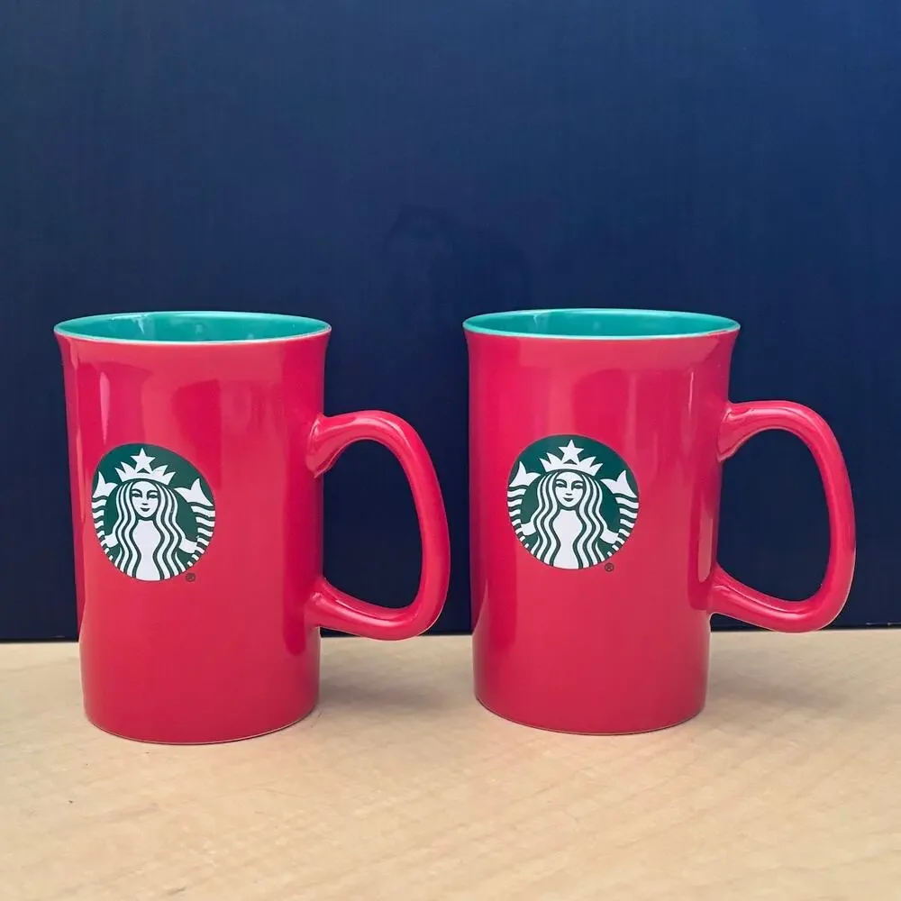 Starbucks 2024 Red Holiday Coffee Mug Cup 10 oz Siren Logo Collectible